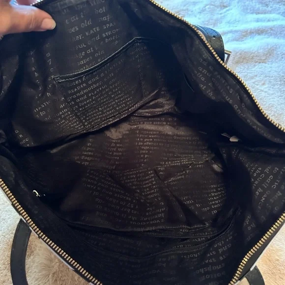 Kate spade kitty print Emma lane leather bag. VHTF. - Picture 4 of 9